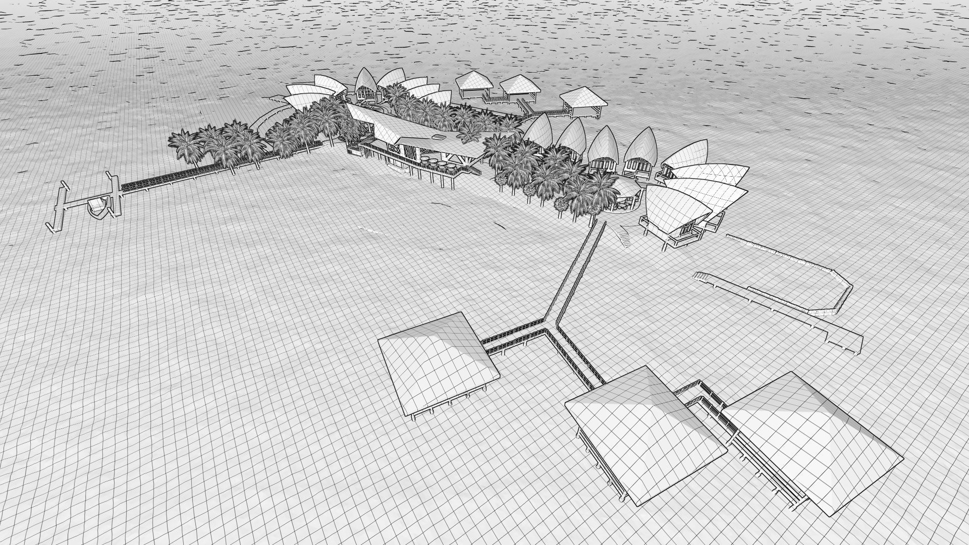 Tropical Hotel and Resort 3D model_18