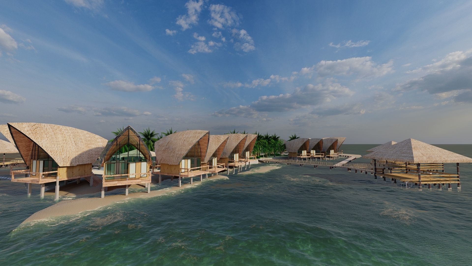 Tropical Hotel and Resort 3D model_12