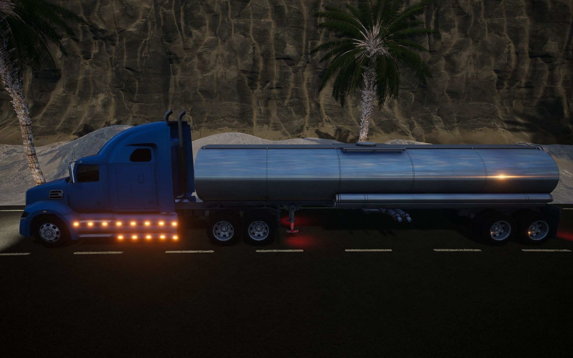 American Truck 7 and upgrades - Mobile Asset Low-poly 3D model Low-poly 3D model_10