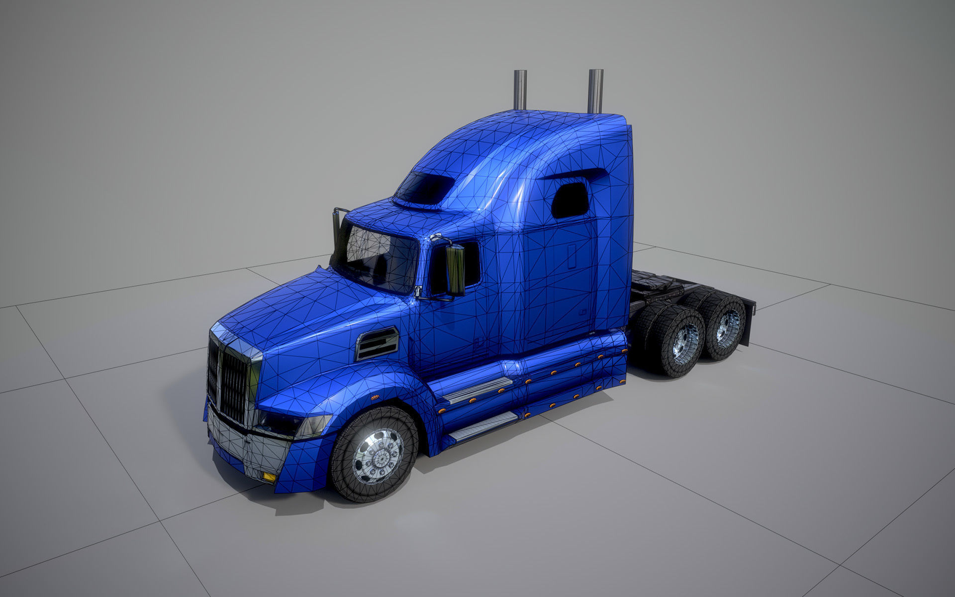 American Truck 7 and upgrades - Mobile Asset Low-poly 3D model Low-poly 3D model_8