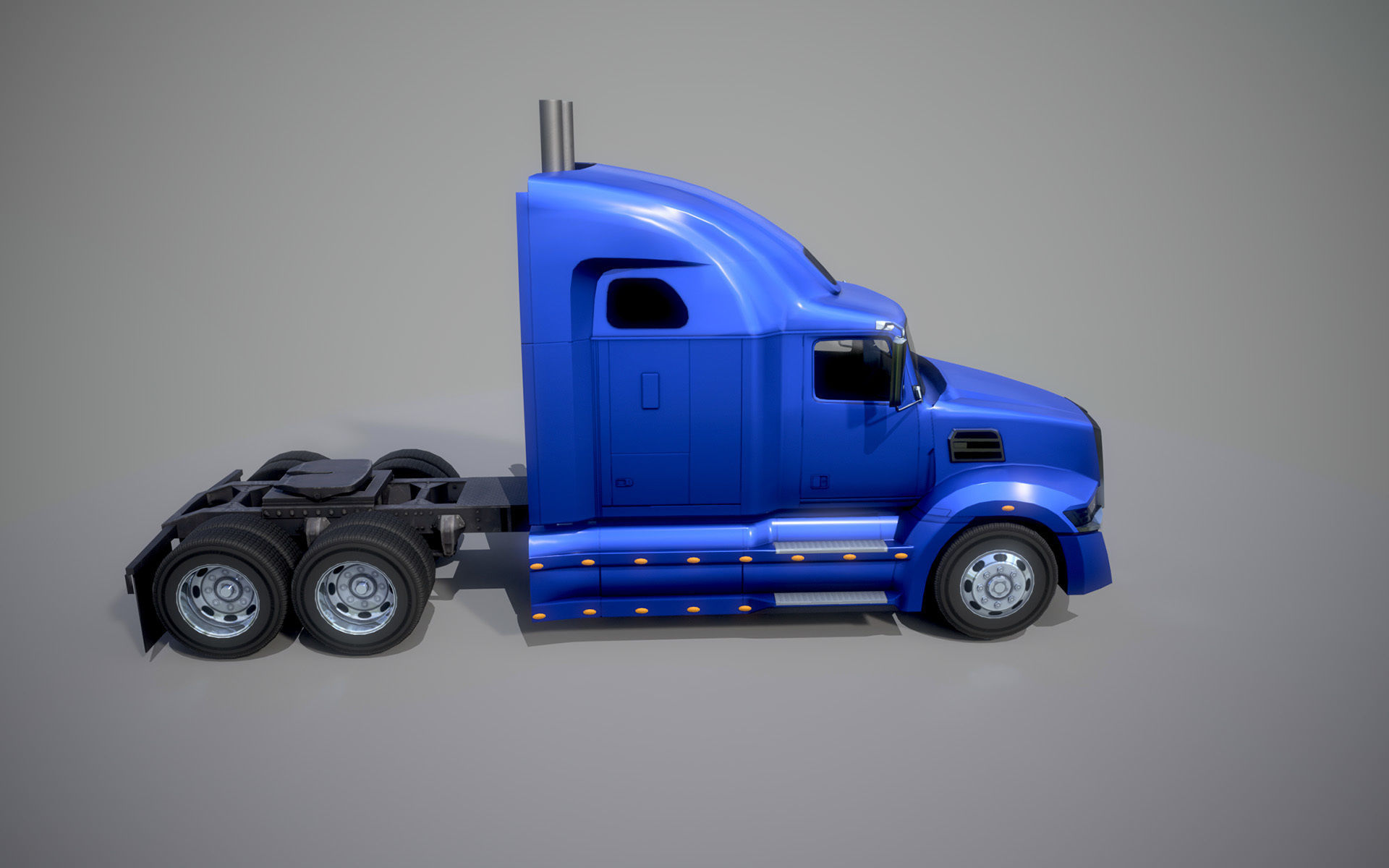 American Truck 7 and upgrades - Mobile Asset Low-poly 3D model Low-poly 3D model_3