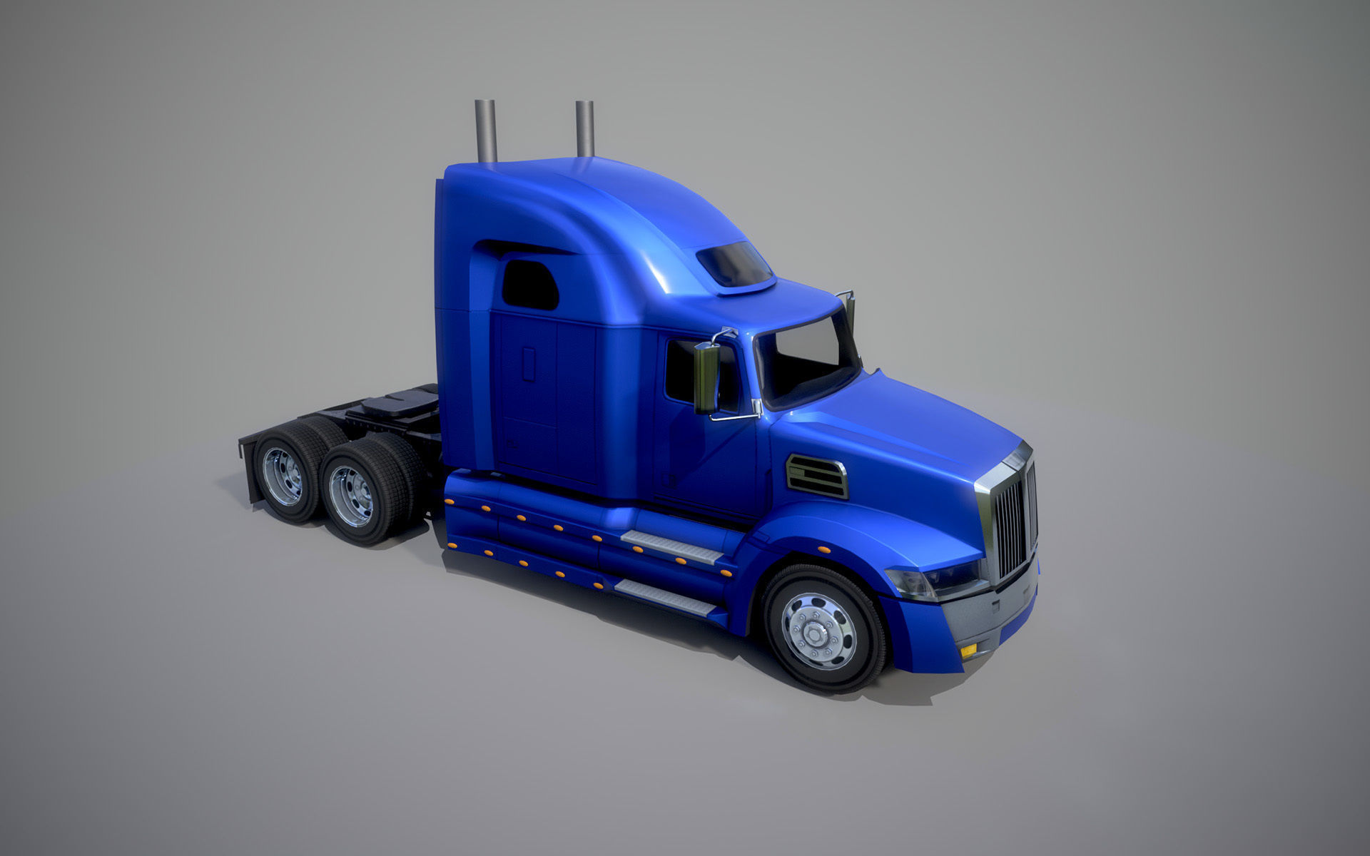 American Truck 7 and upgrades - Mobile Asset Low-poly 3D model Low-poly 3D model_2