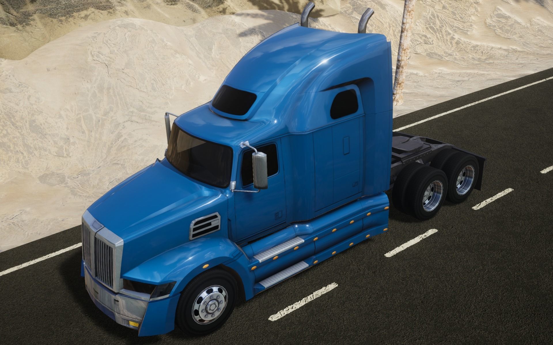 American Truck 7 and upgrades - Mobile Asset Low-poly 3D model Low-poly 3D model_12