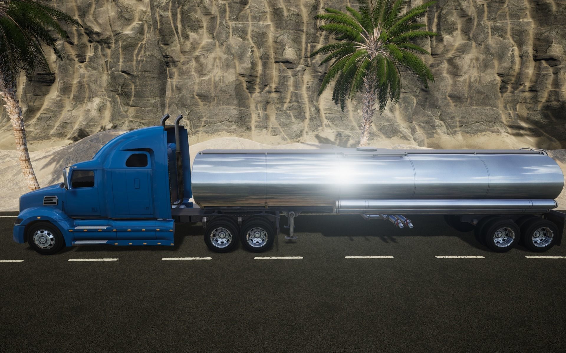 American Truck 7 and upgrades - Mobile Asset Low-poly 3D model Low-poly 3D model_15