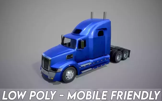 American Truck 7 and upgrades - Mobile Asset Low-poly 3D model