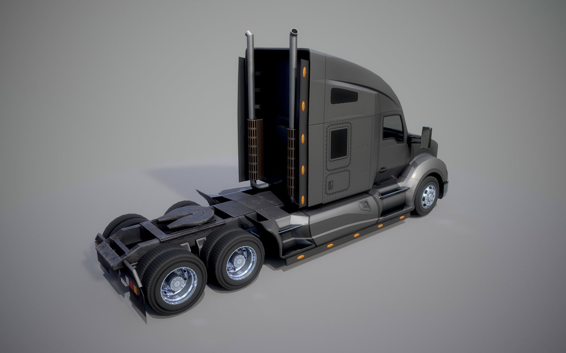 American Truck 8 and upgrades - Mobile Asset Low-poly 3D model Low-poly 3D model_4