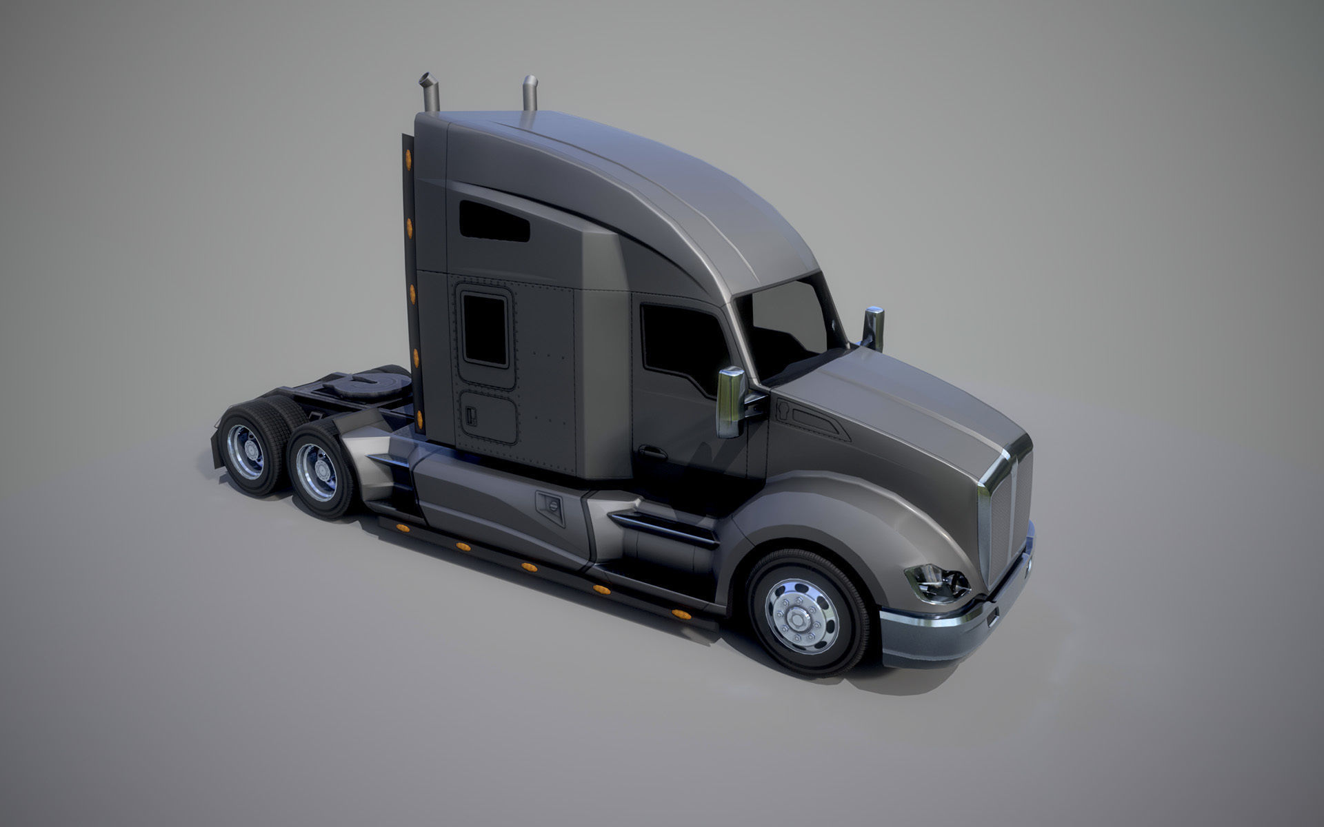 American Truck 8 and upgrades - Mobile Asset Low-poly 3D model Low-poly 3D model_2