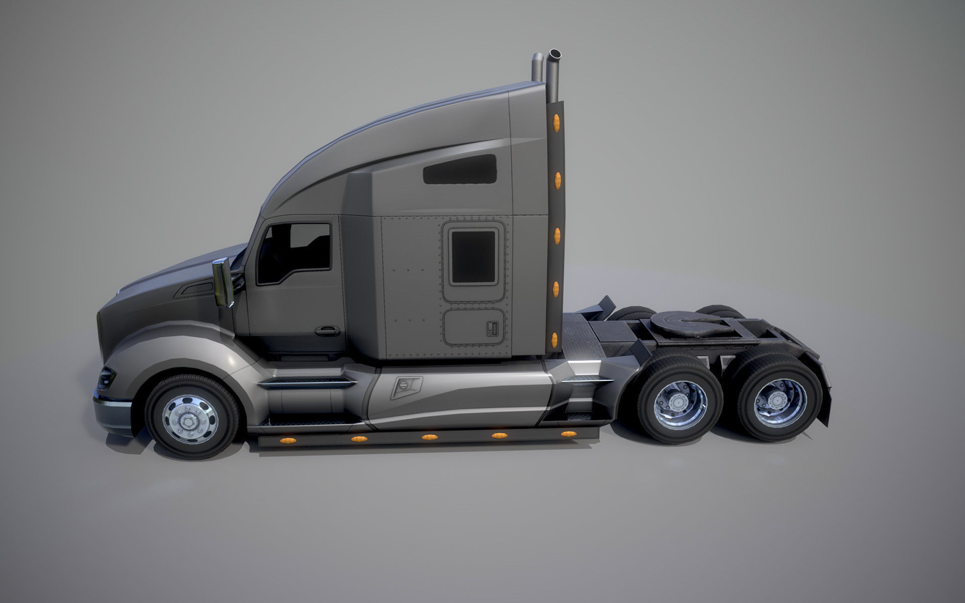 American Truck 8 and upgrades - Mobile Asset Low-poly 3D model Low-poly 3D model_7