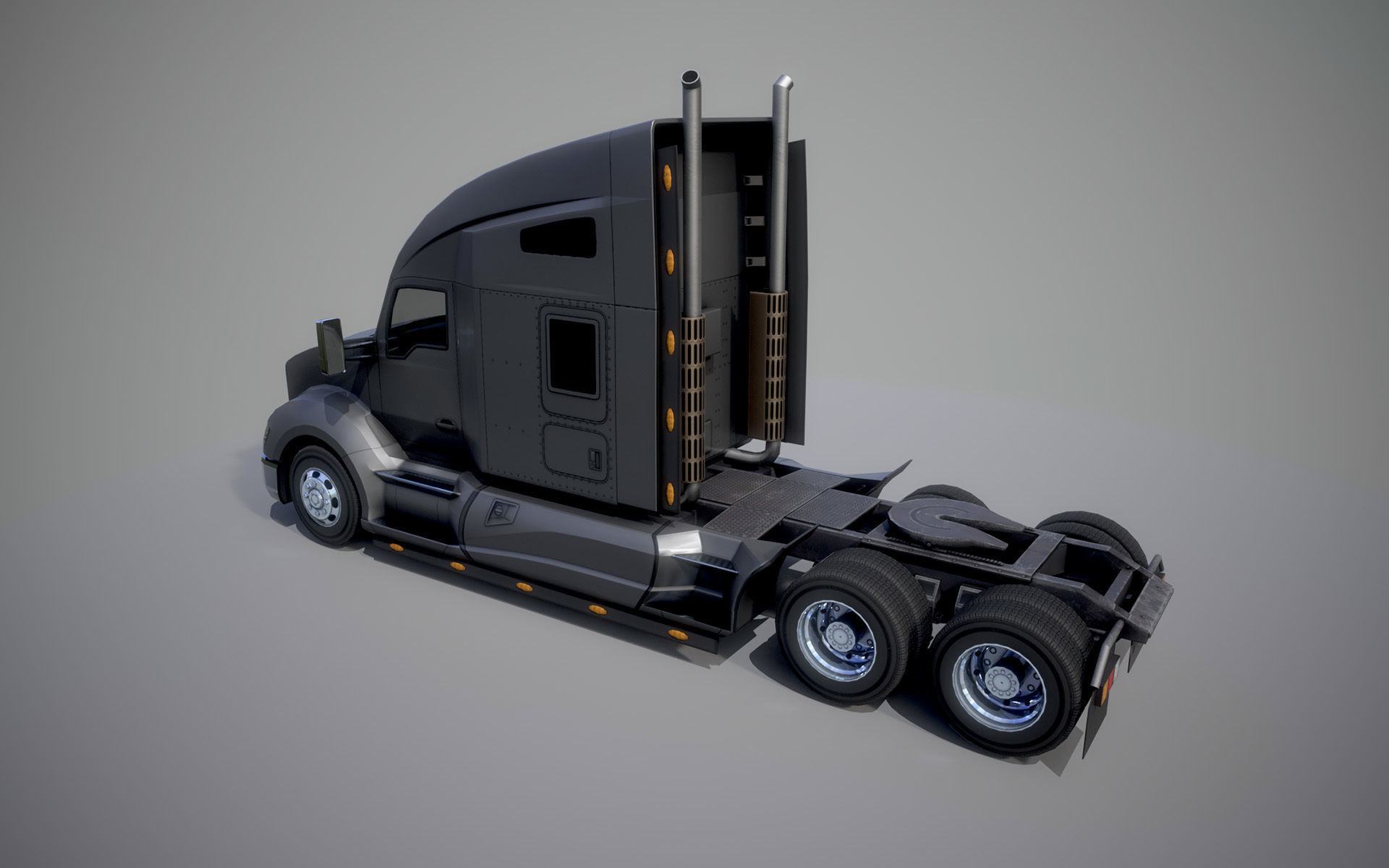 American Truck 8 and upgrades - Mobile Asset Low-poly 3D model Low-poly 3D model_6