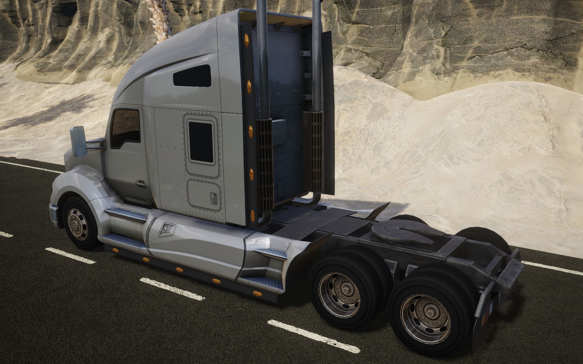 American Truck 8 and upgrades - Mobile Asset Low-poly 3D model Low-poly 3D model_11