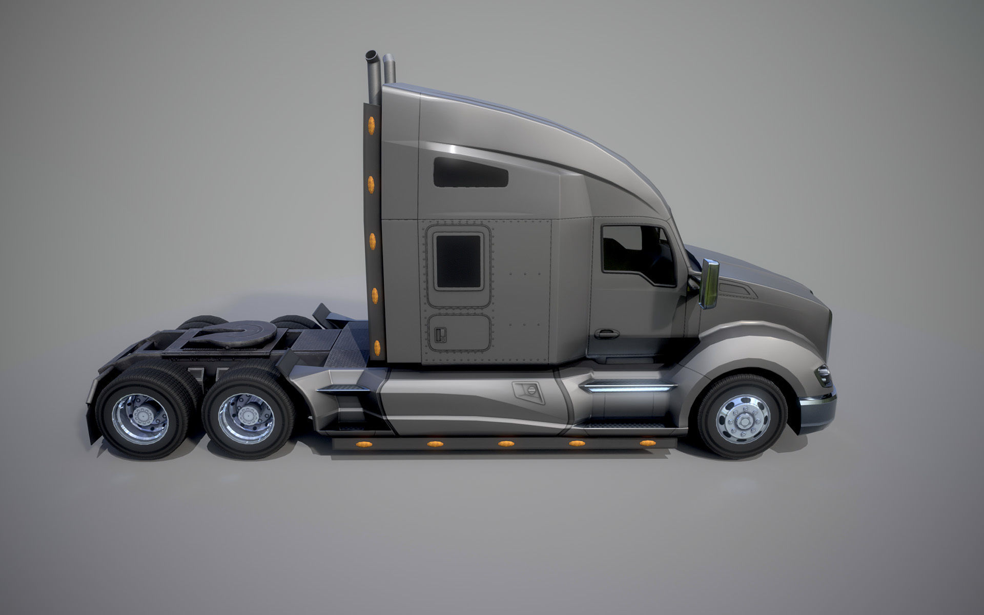 American Truck 8 and upgrades - Mobile Asset Low-poly 3D model Low-poly 3D model_3