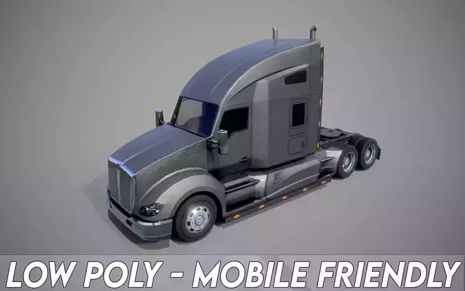 American Truck 8 and upgrades - Mobile Asset Low-poly 3D model Low-poly 3D model