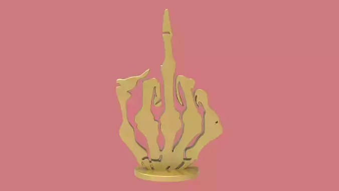 Skeleton Middle Finger 3D Printing Model