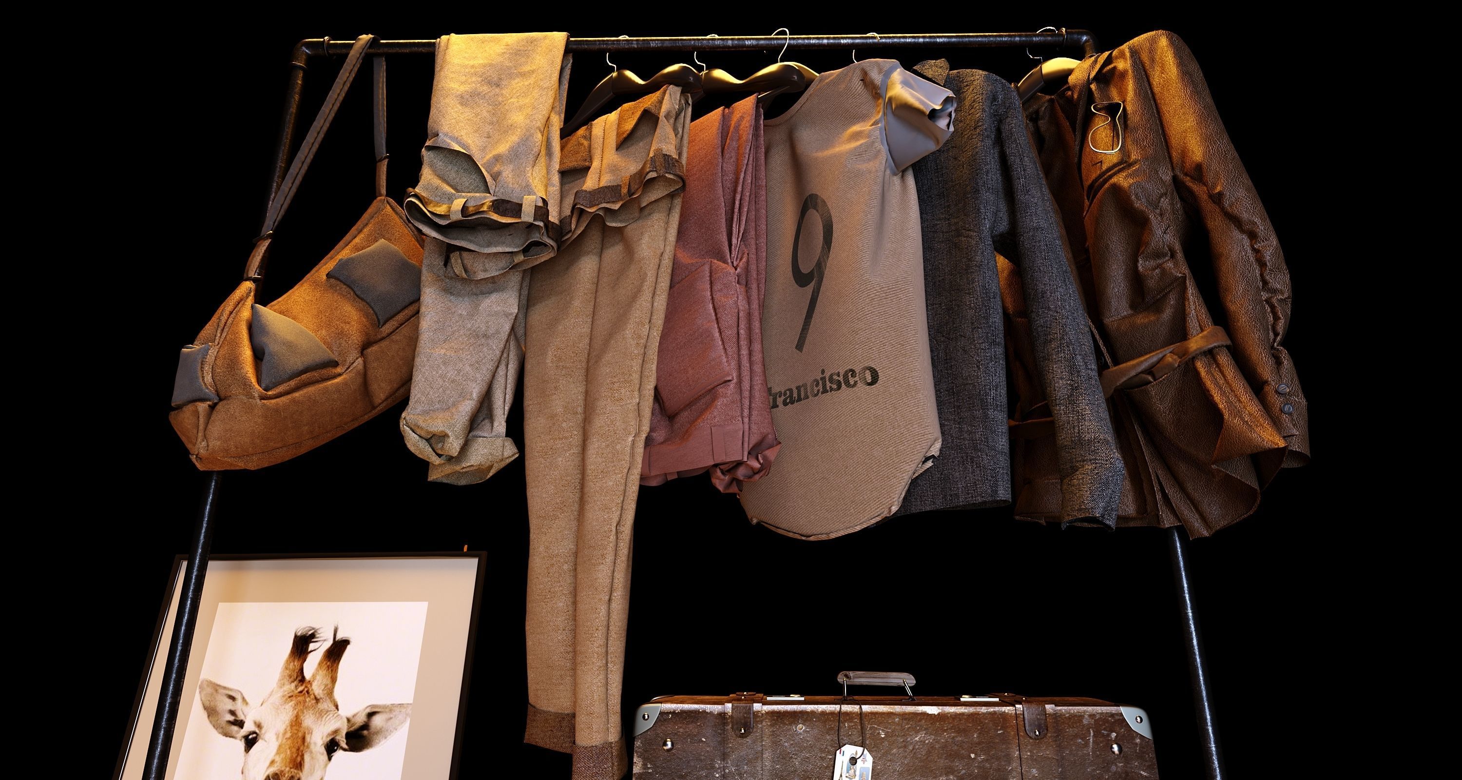  Clothing set for men 3D model_3