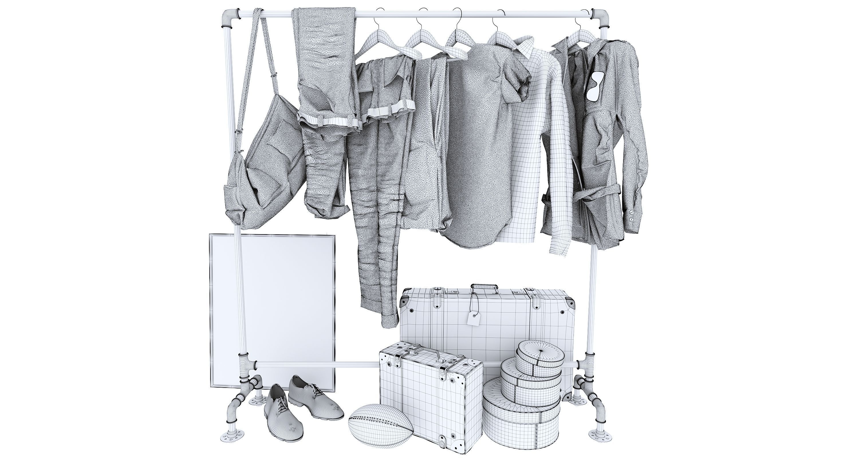  Clothing set for men 3D model_7