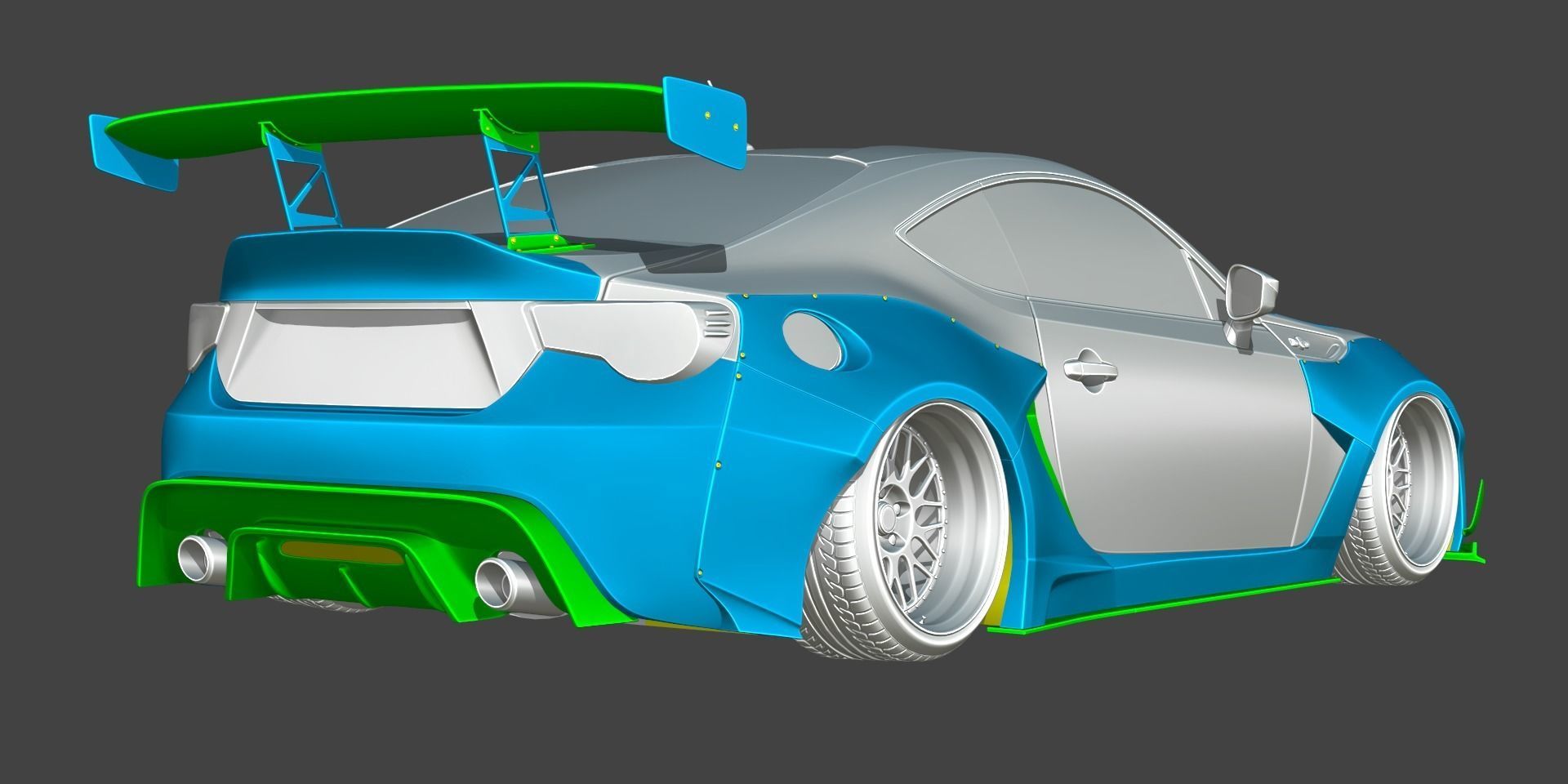 TOYOTA 86 ROBOT FT RALLYBACKER Low-poly 3D model_1