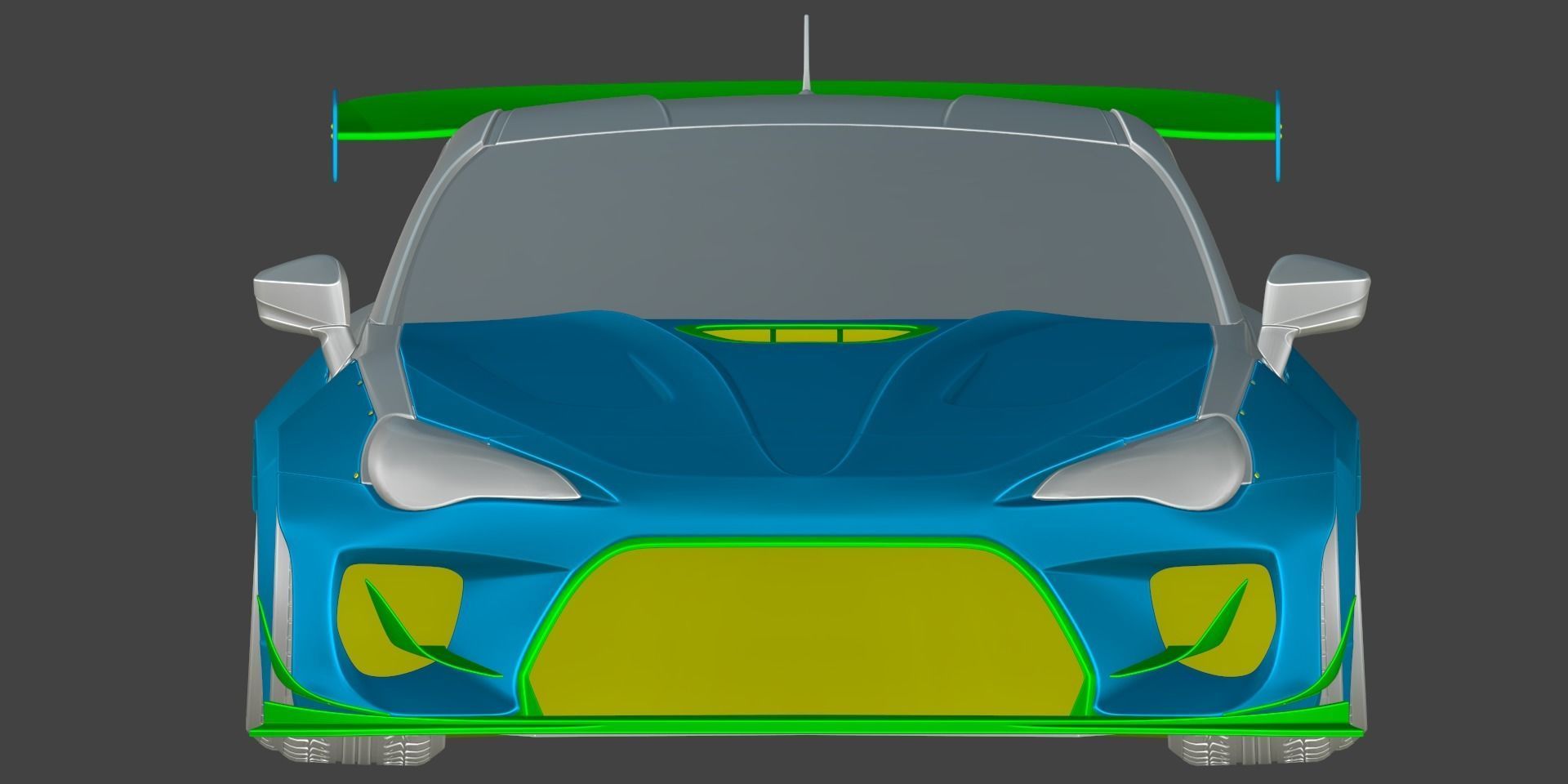 TOYOTA 86 ROBOT FT RALLYBACKER Low-poly 3D model_5