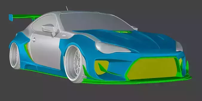 TOYOTA 86 ROBOT FT RALLYBACKER Low-poly 3D model
