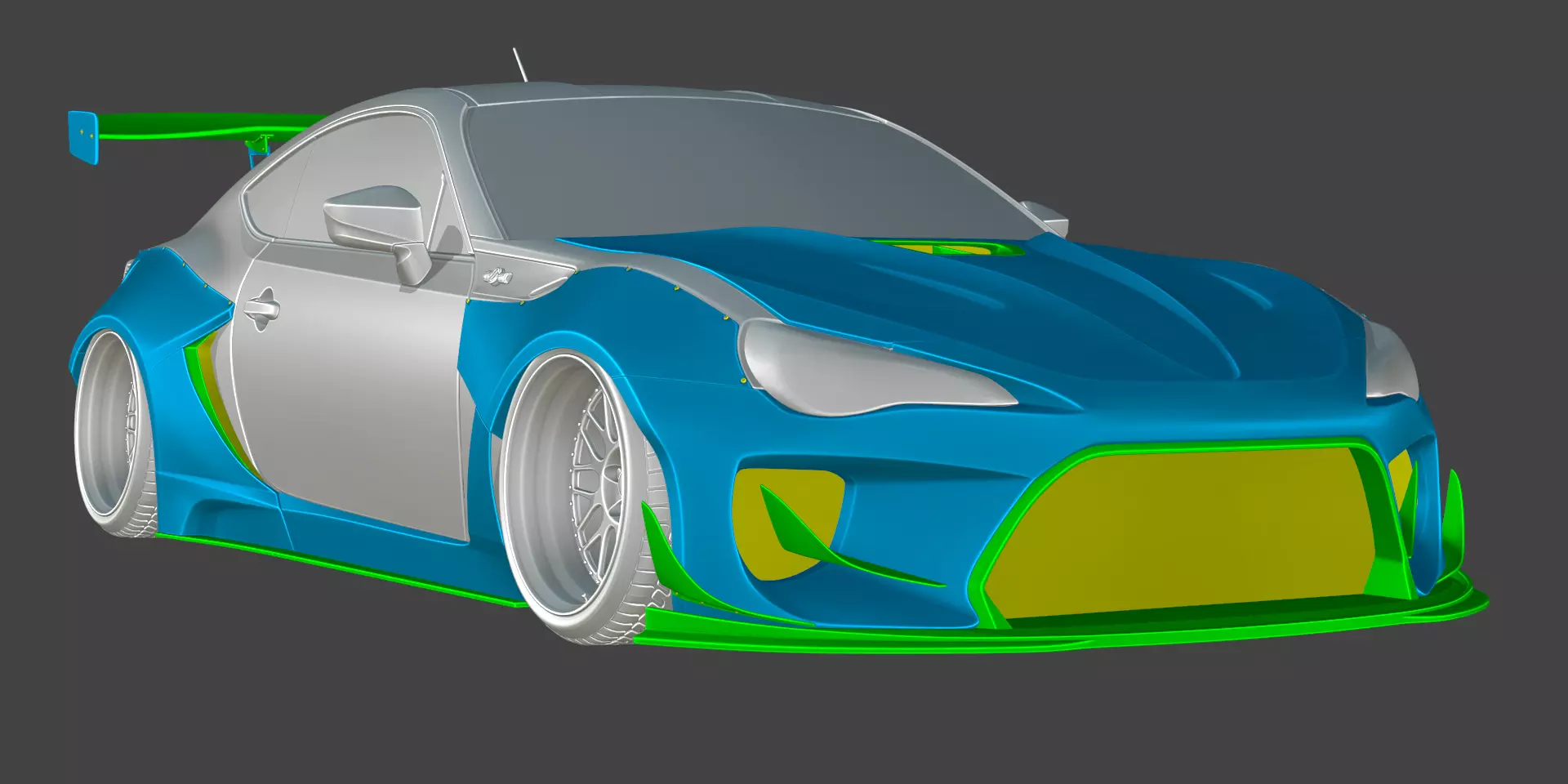 TOYOTA 86 ROBOT FT RALLYBACKER Low-poly 3D model_0