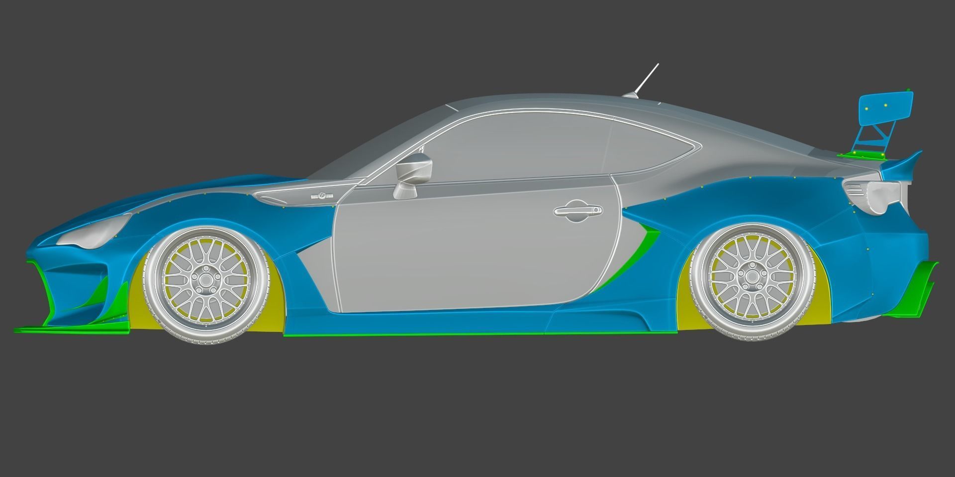 TOYOTA 86 ROBOT FT RALLYBACKER Low-poly 3D model_3