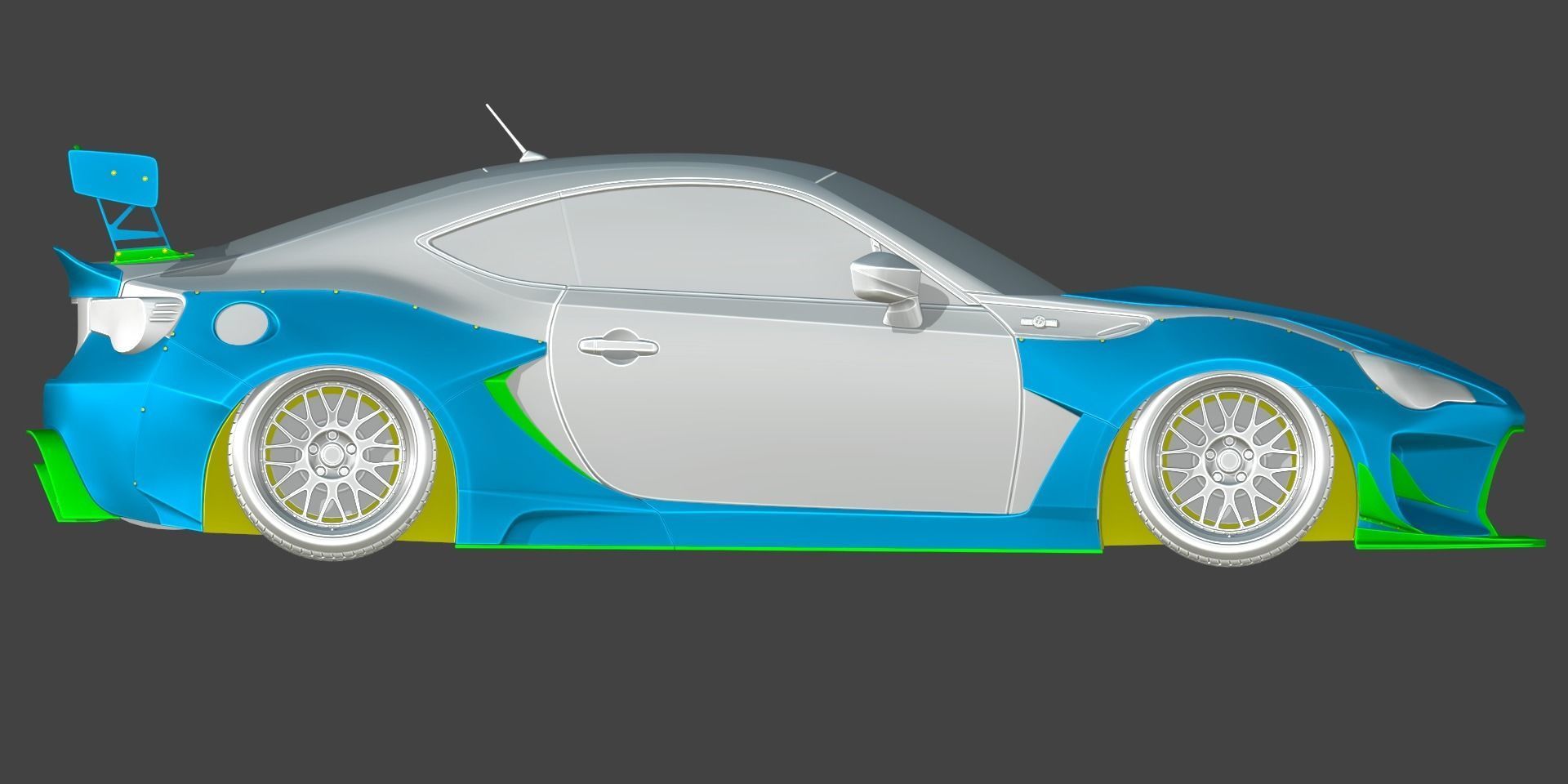 TOYOTA 86 ROBOT FT RALLYBACKER Low-poly 3D model_2