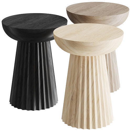 PLISSE WOOD table 3D model