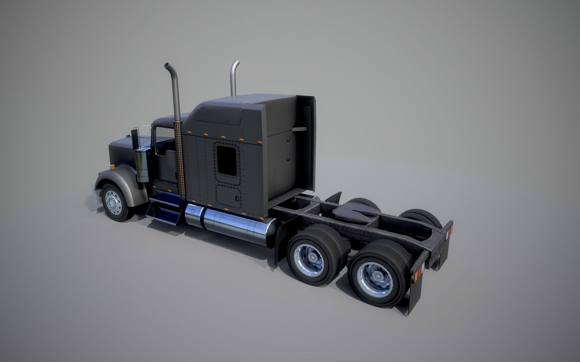 American Truck 9 and upgrades - Mobile Asset Low-poly 3D model Low-poly 3D model_6