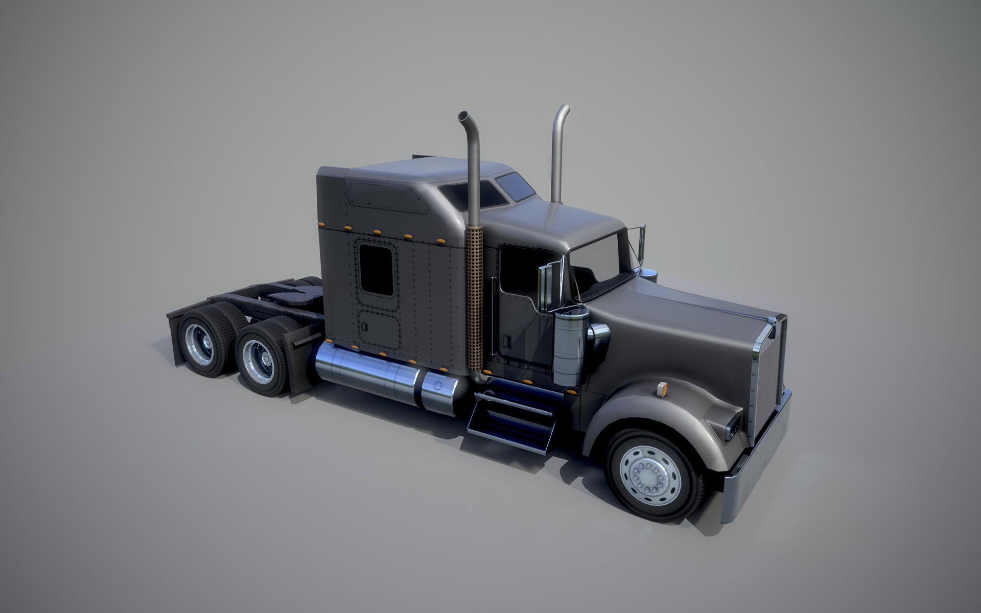 American Truck 9 and upgrades - Mobile Asset Low-poly 3D model Low-poly 3D model_2
