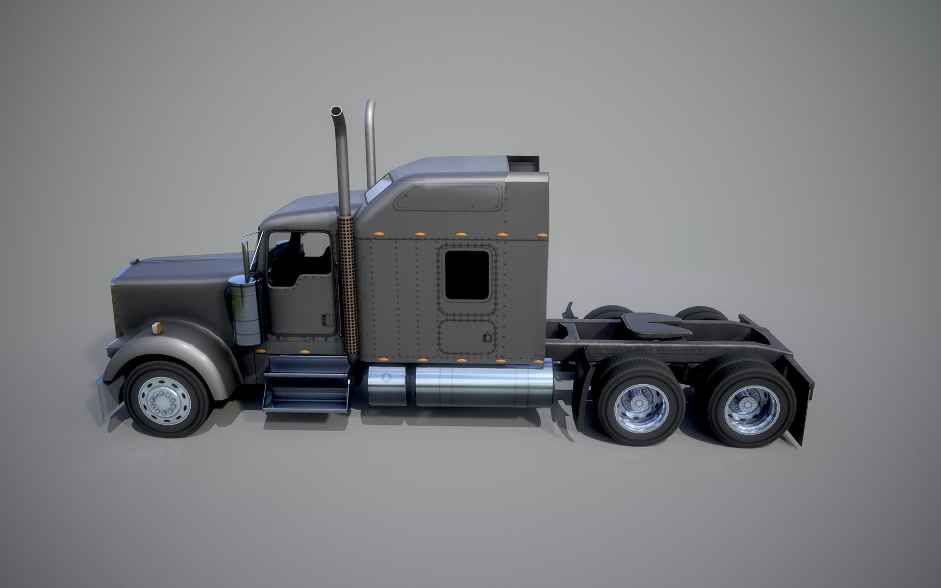 American Truck 9 and upgrades - Mobile Asset Low-poly 3D model Low-poly 3D model_7