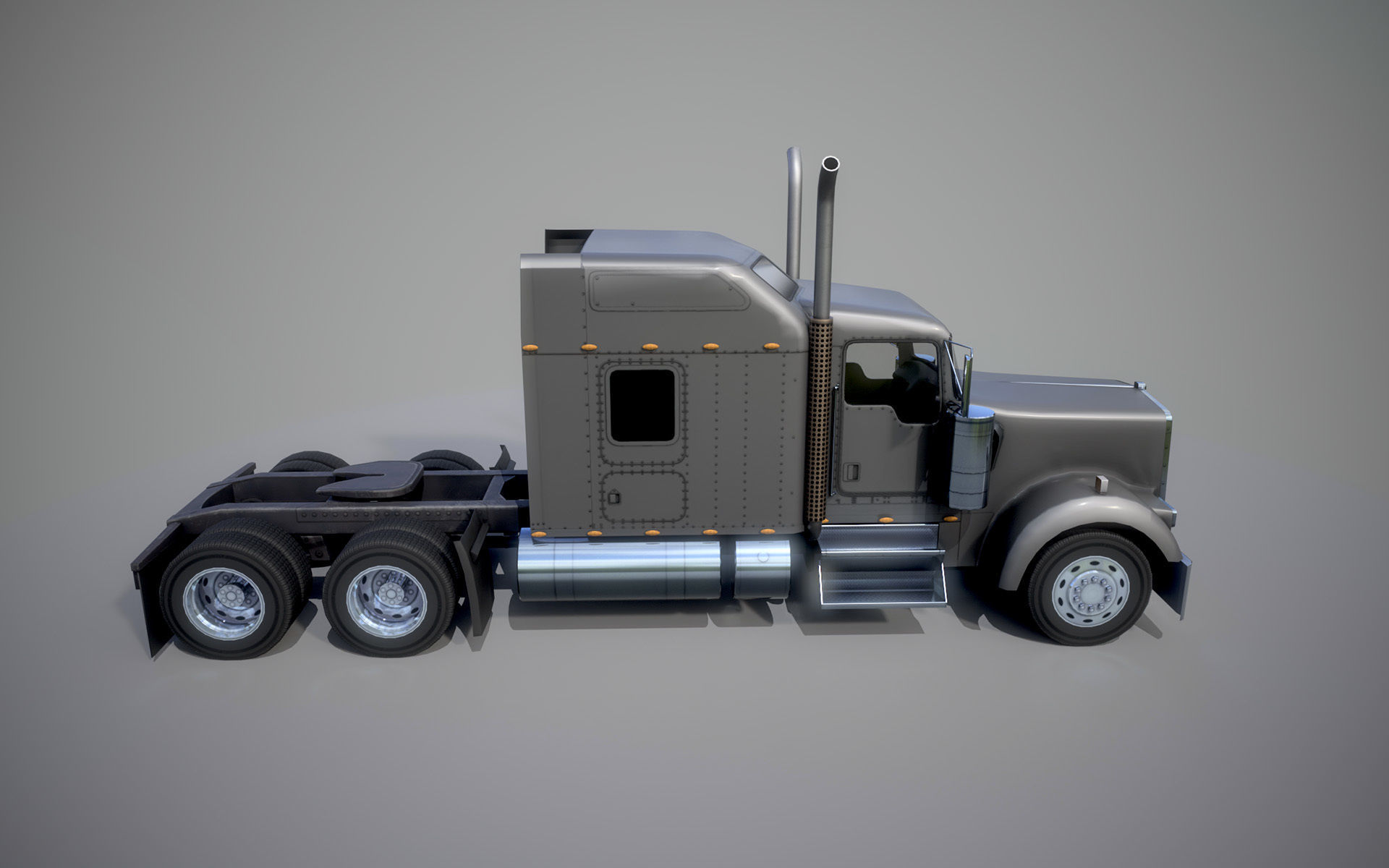 American Truck 9 and upgrades - Mobile Asset Low-poly 3D model Low-poly 3D model_3
