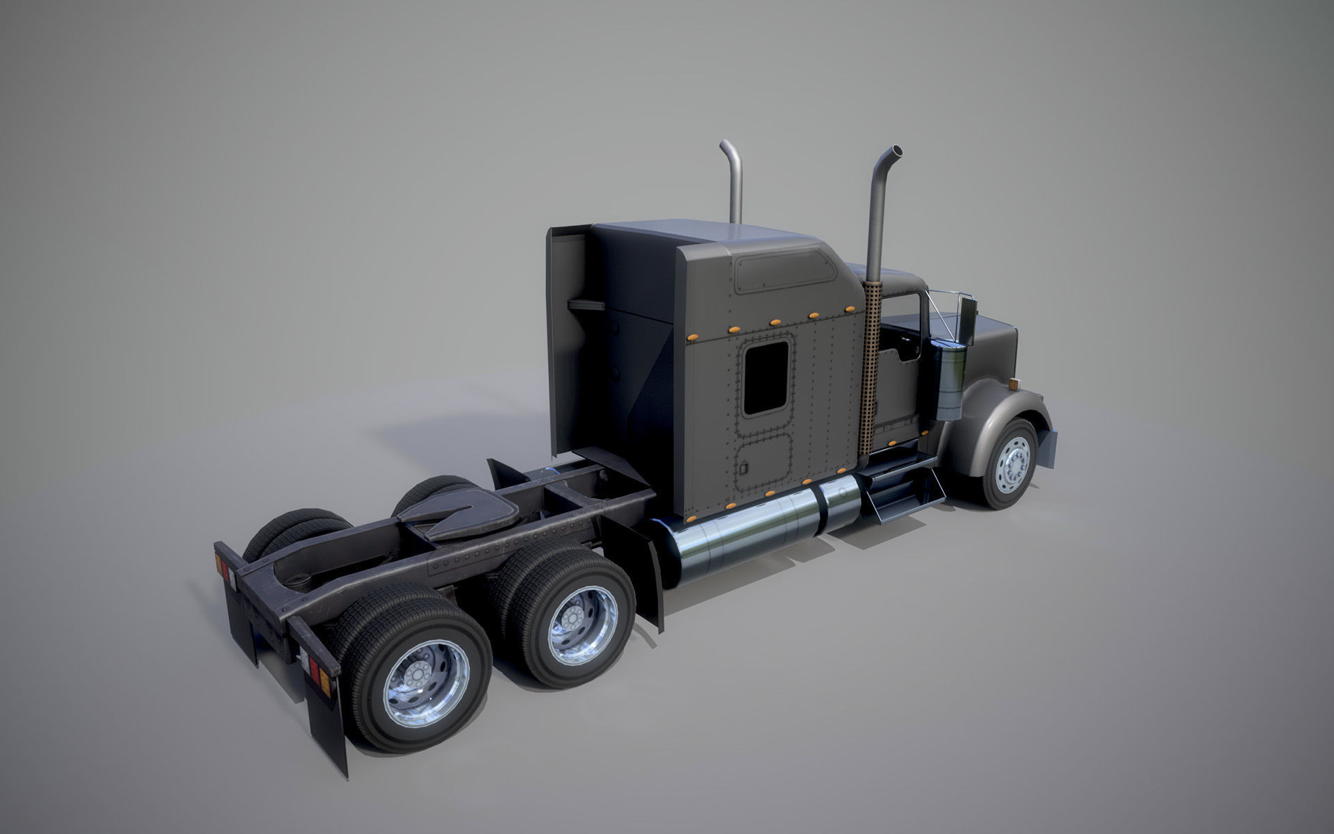 American Truck 9 and upgrades - Mobile Asset Low-poly 3D model Low-poly 3D model_4