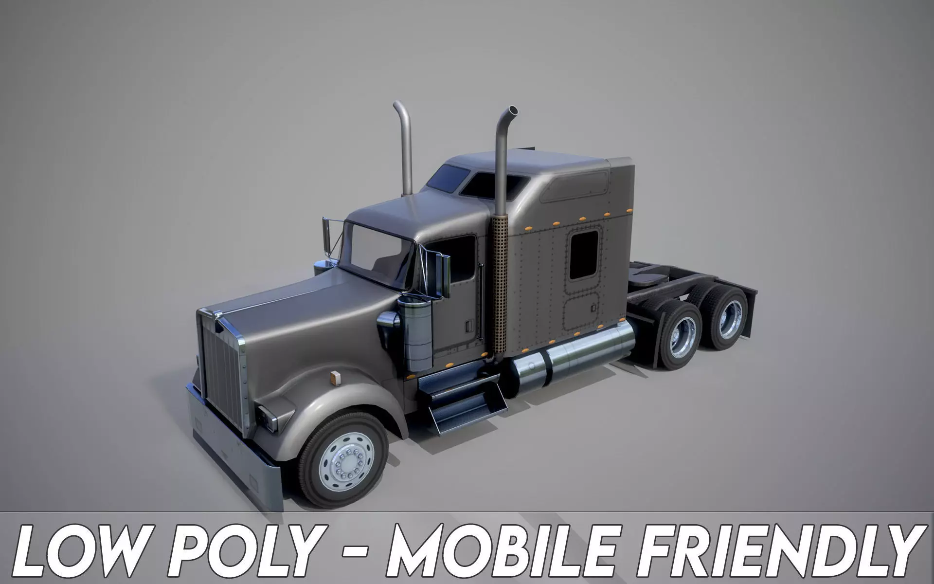 American Truck 9 and upgrades - Mobile Asset Low-poly 3D model Low-poly 3D model_0