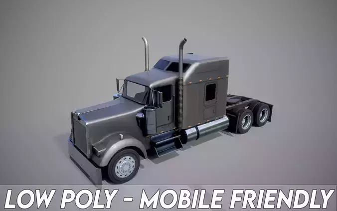 American Truck 9 and upgrades - Mobile Asset Low-poly 3D model