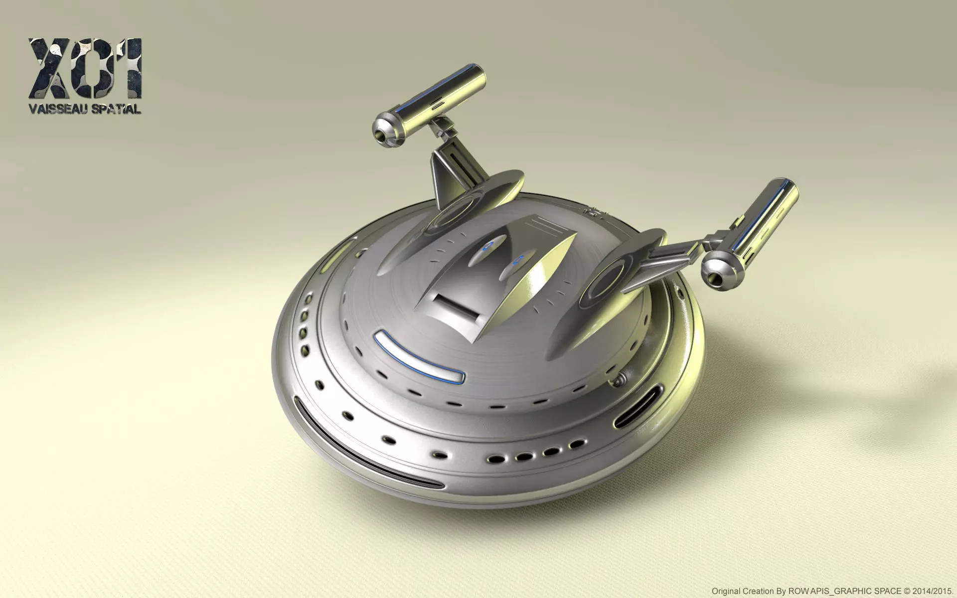 SpaceCraft star trek ship 3D model_0