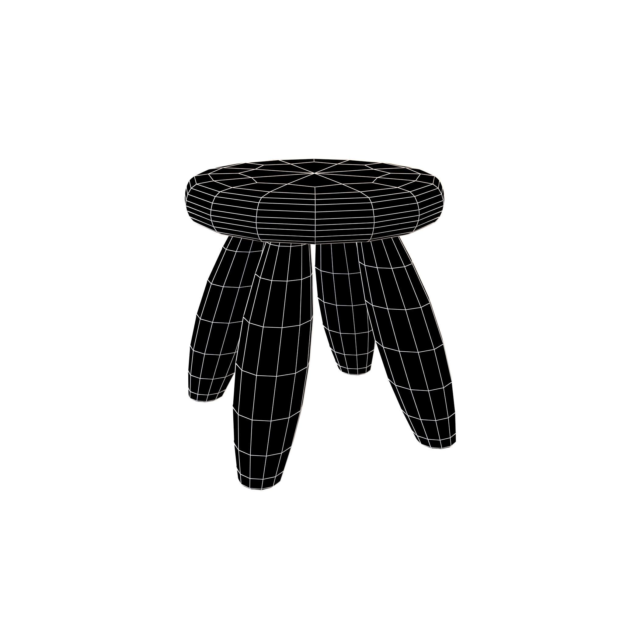 Children Chair V1 006 Low-poly 3D model_4