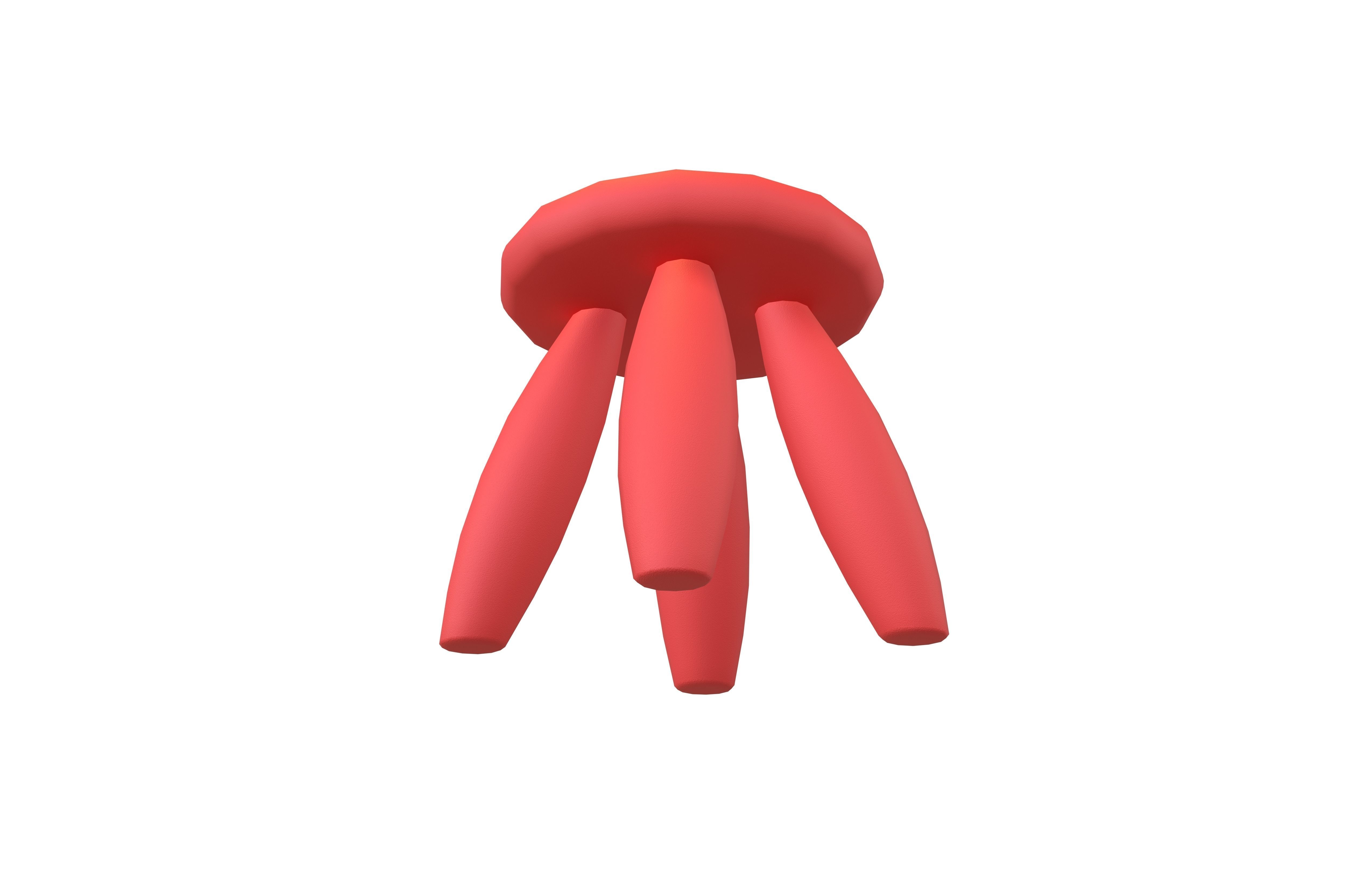 Children Chair V1 006 Low-poly 3D model_3