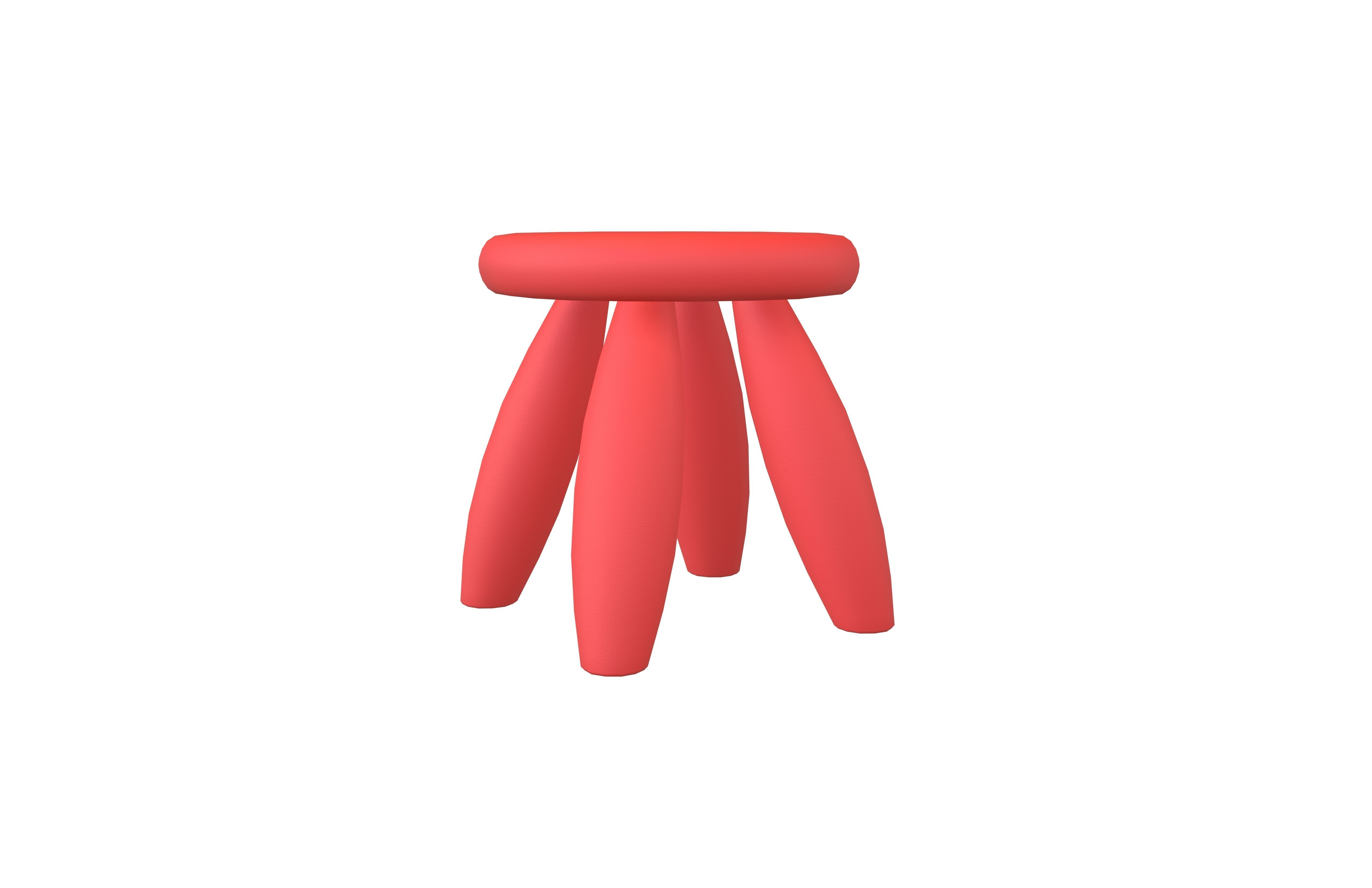 Children Chair V1 006 Low-poly 3D model_1