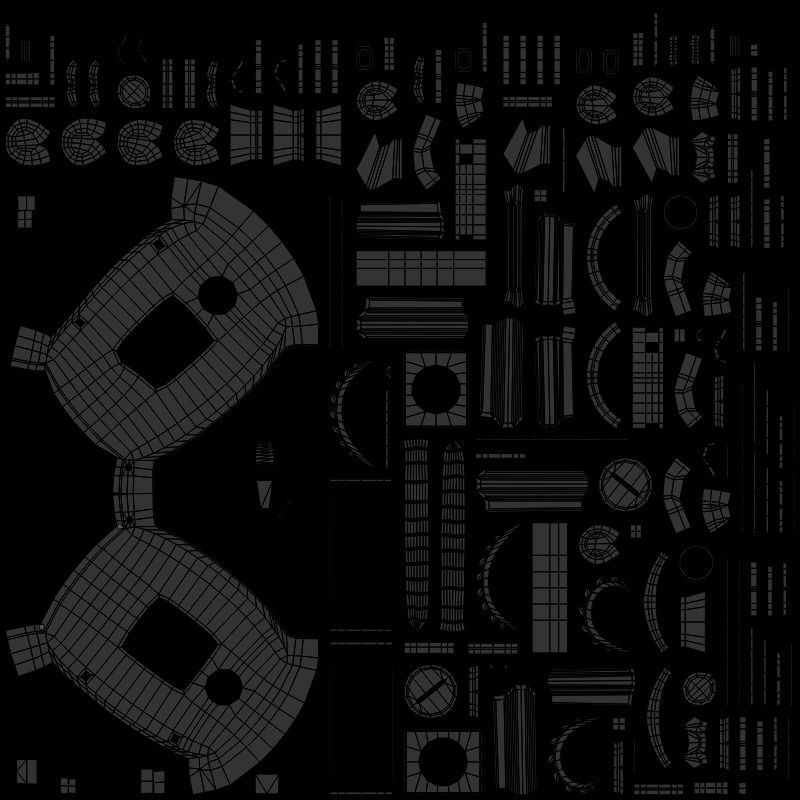  mini search robot Low-poly 3D model_7