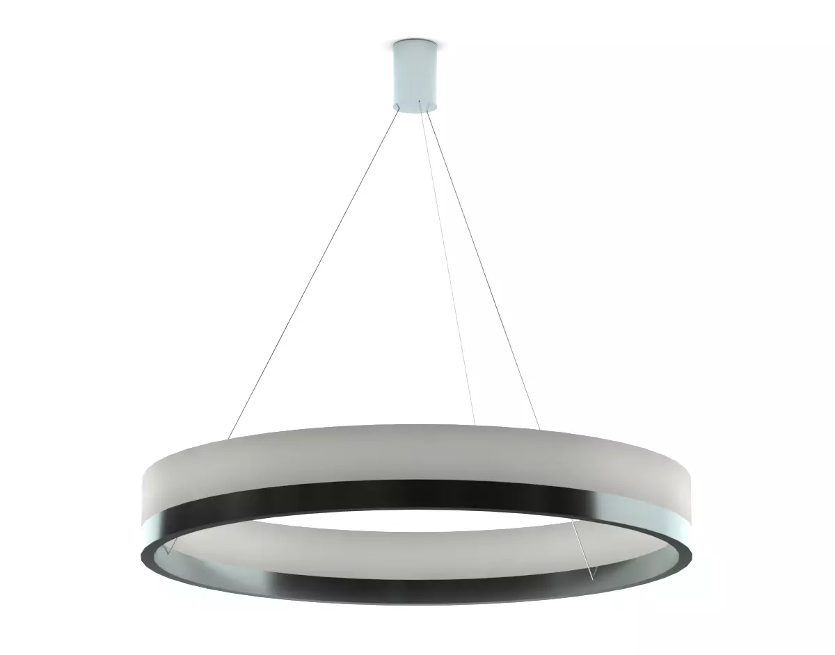 Ceiling light - Modern halo chandelier with LED Low-poly 3D model_0