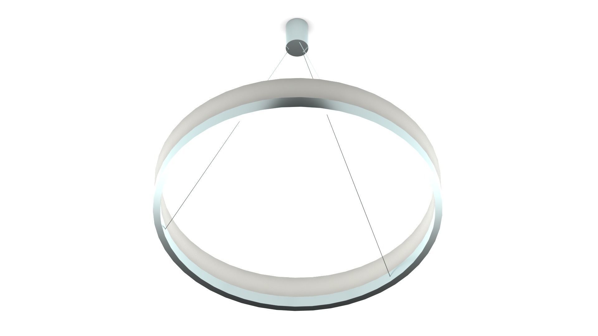 Ceiling light - Modern halo chandelier with LED Low-poly 3D model_4