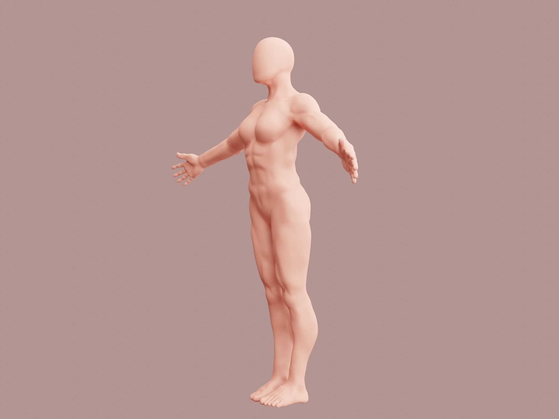 Human base model Low-poly 3D model_13