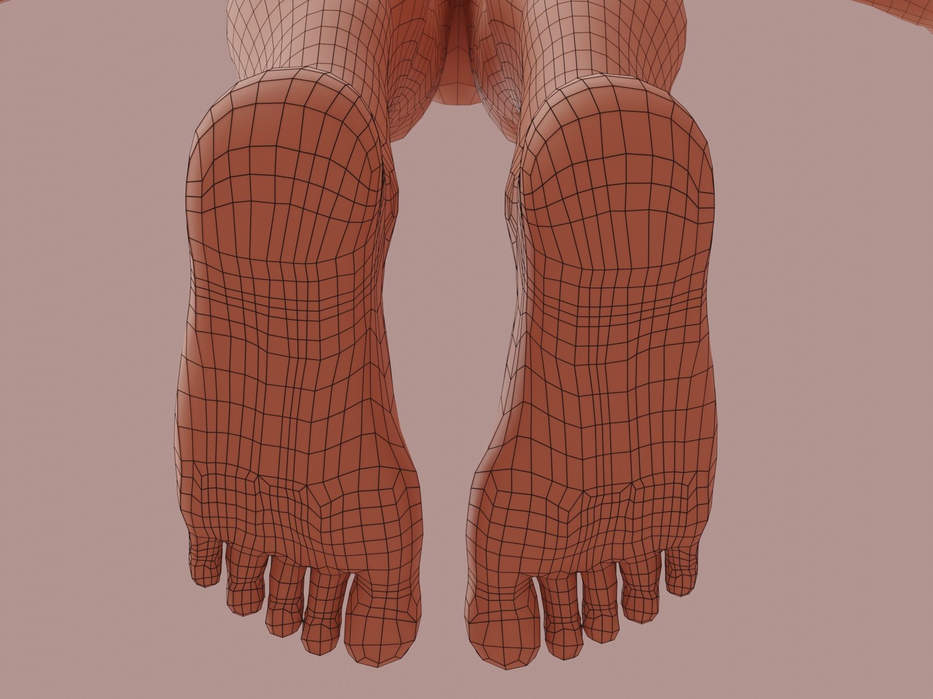 Human base model Low-poly 3D model_16