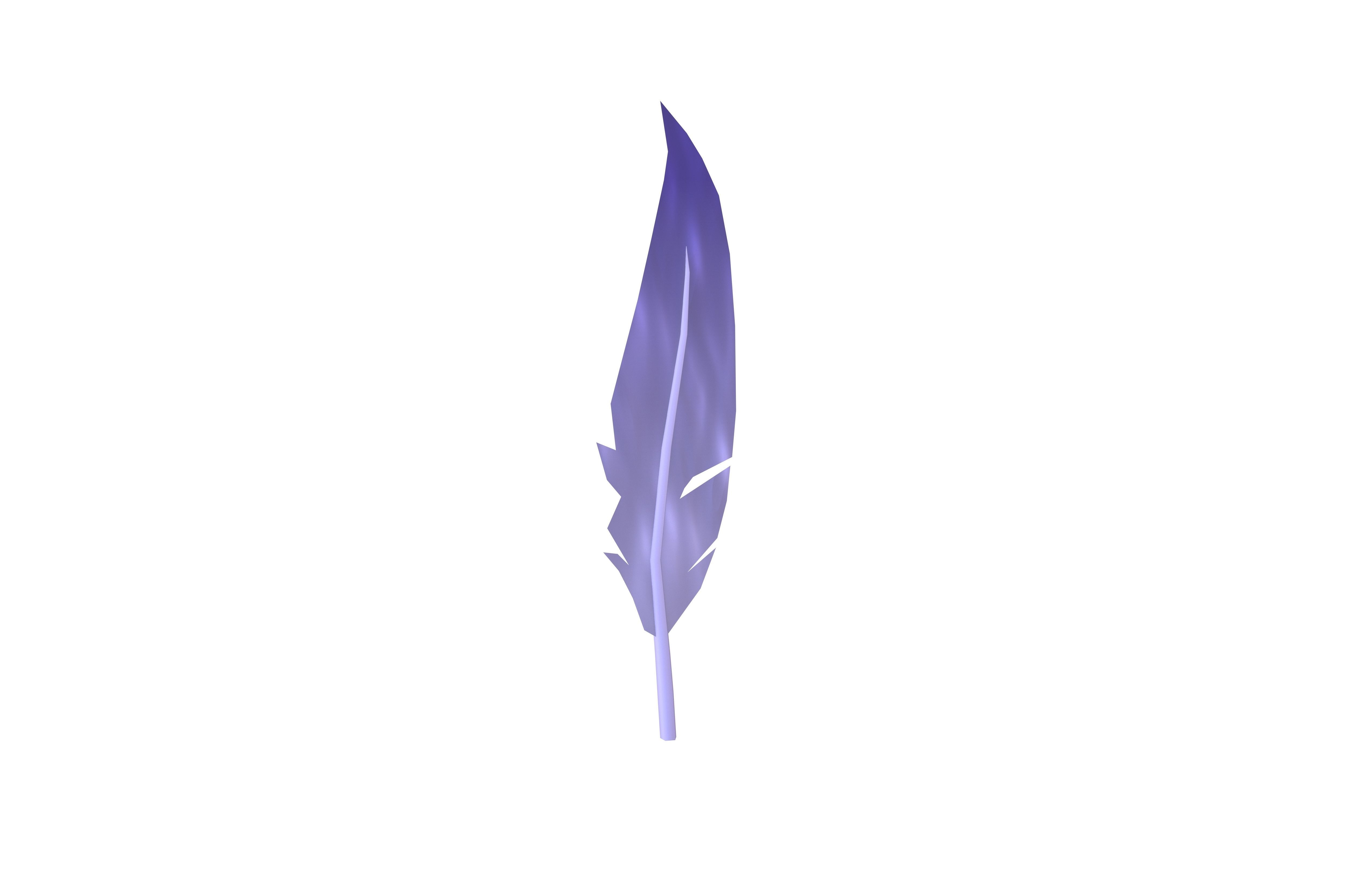 Feathers v1 005 Low-poly 3D model_1