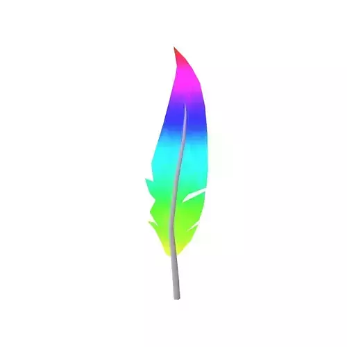 Feathers v1 009 Low-poly 3D model