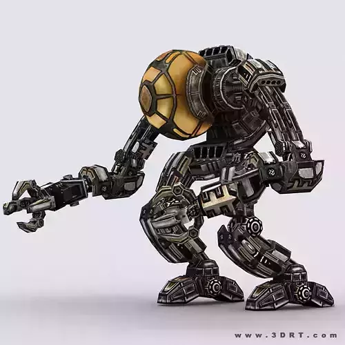 3DRT - Mech robot engineer - 03 Low-poly 3D model
