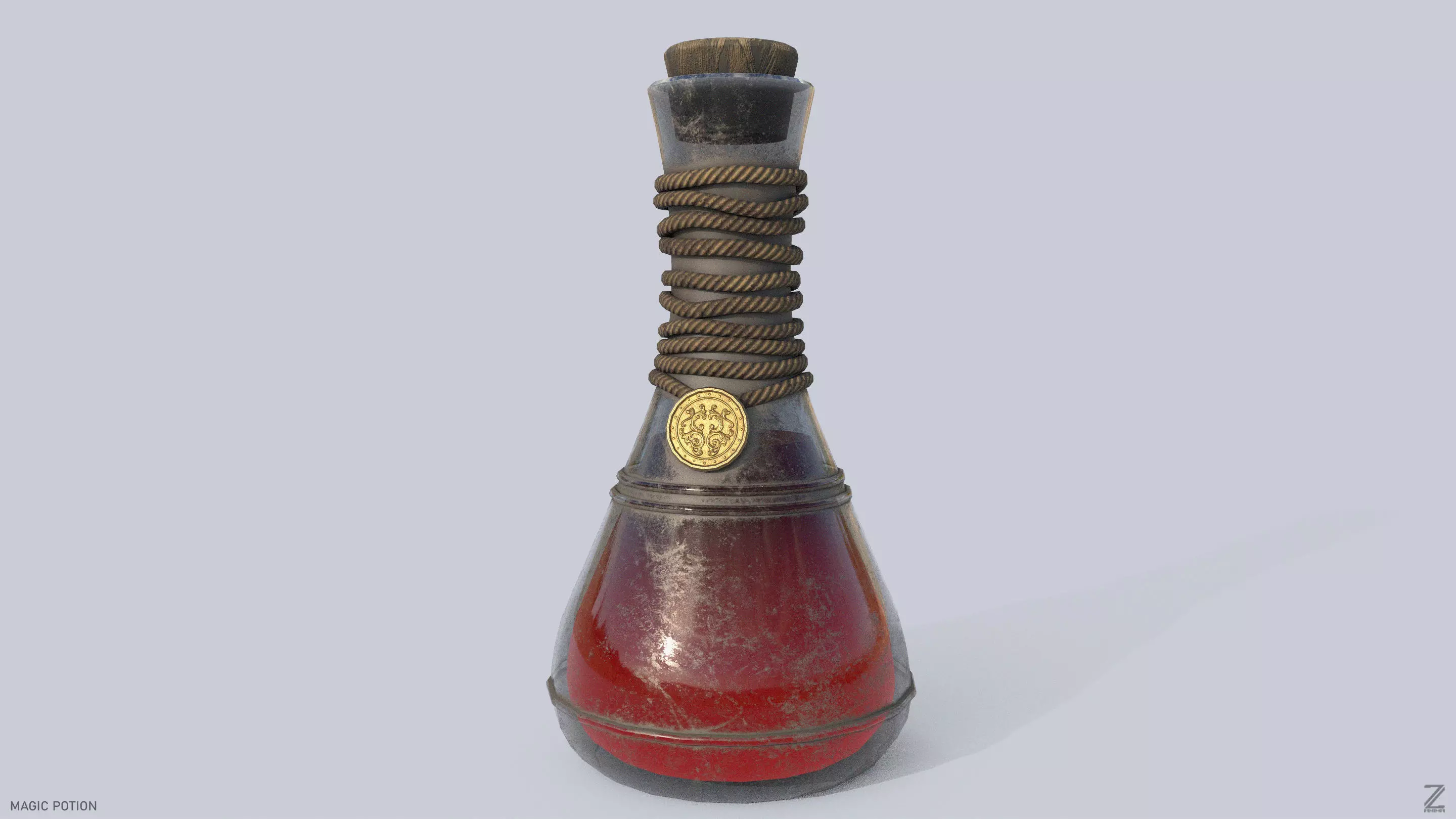 Magic potion Low-poly 3D model