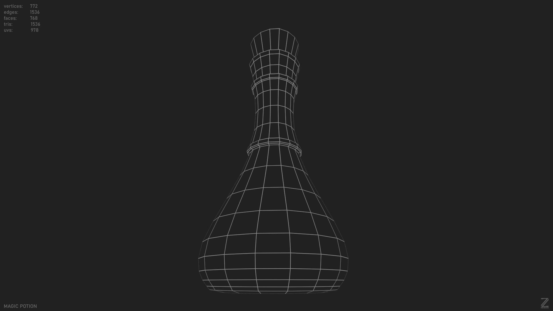 Magic potion Low-poly 3D model_14