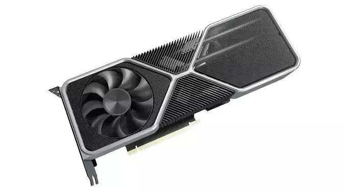 Nvidia Geforce RTX 3080 FE Founders Edition Graphic Card 3D model