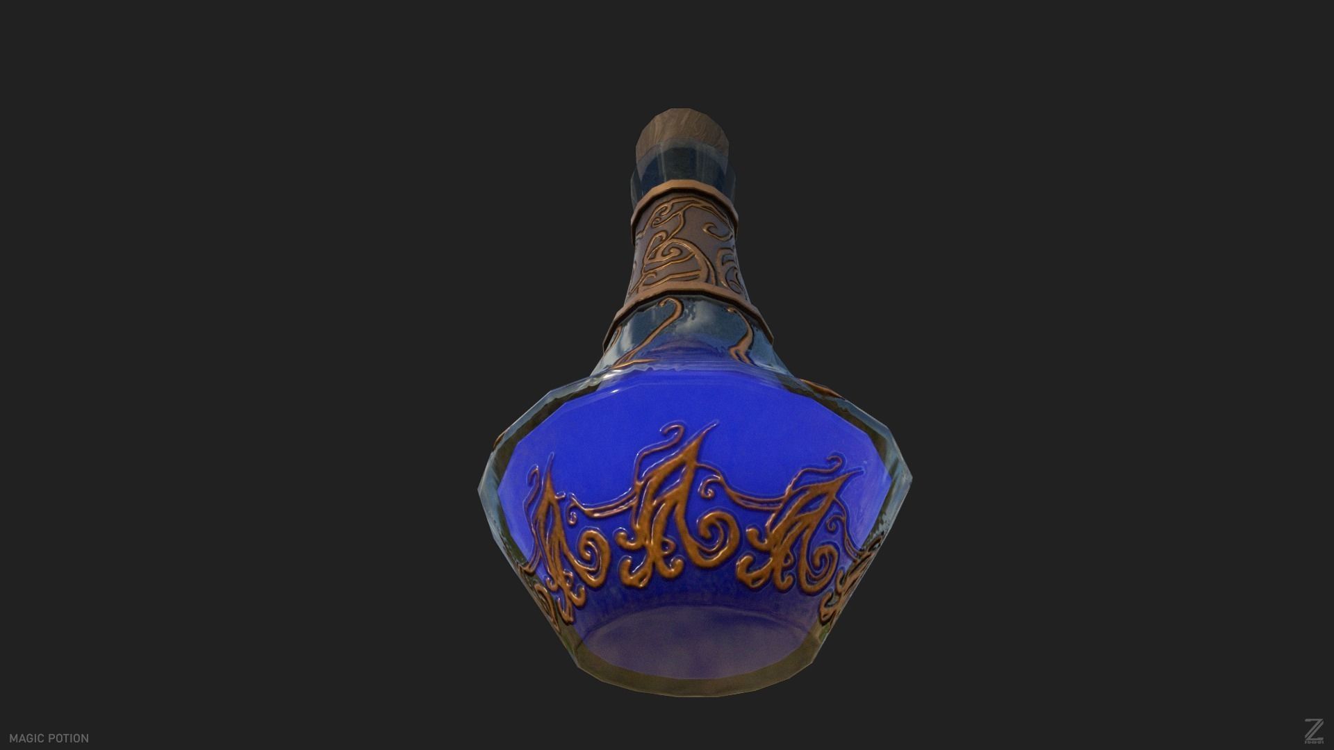 Magic potion Low-poly 3D model_7