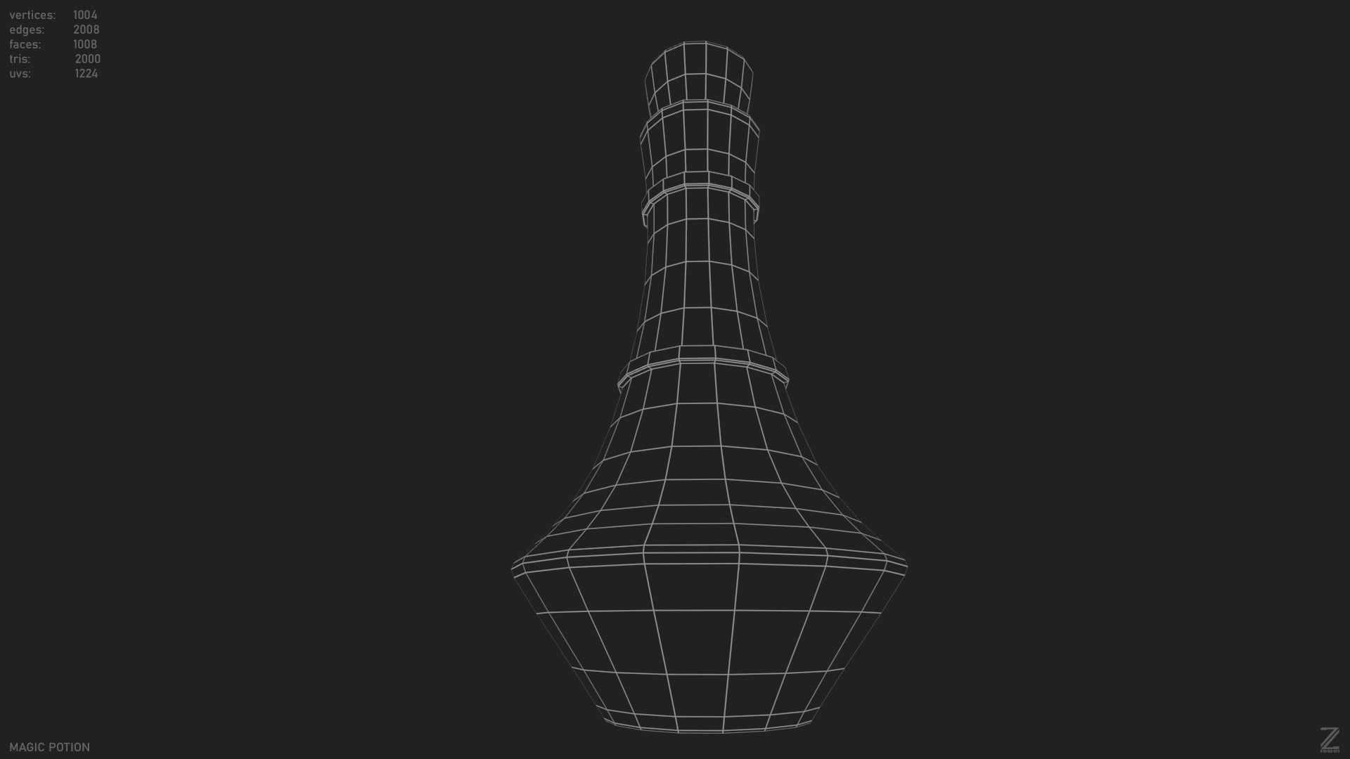 Magic potion Low-poly 3D model_12